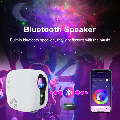 Smart WIFI Starry Sky Projector LED Night Light Aurora Star Galaxy Night Lamp for Bedroom Games Room Party