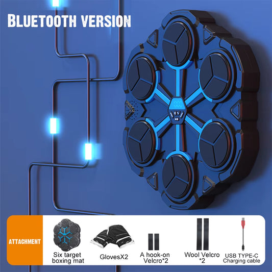 Smart Bluetooth Music Boxing Machine Wall Mounted Music Boxing Trainer Gym Home Electronic Boxing Target Punching Equipment