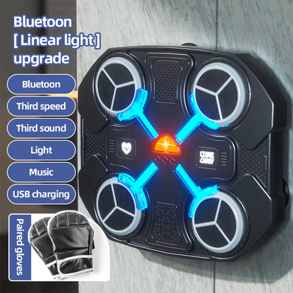 Smart Bluetooth Music Boxing Machine Wall Mounted Music Boxing Trainer Gym Home Electronic Boxing Target Punching Equipment
