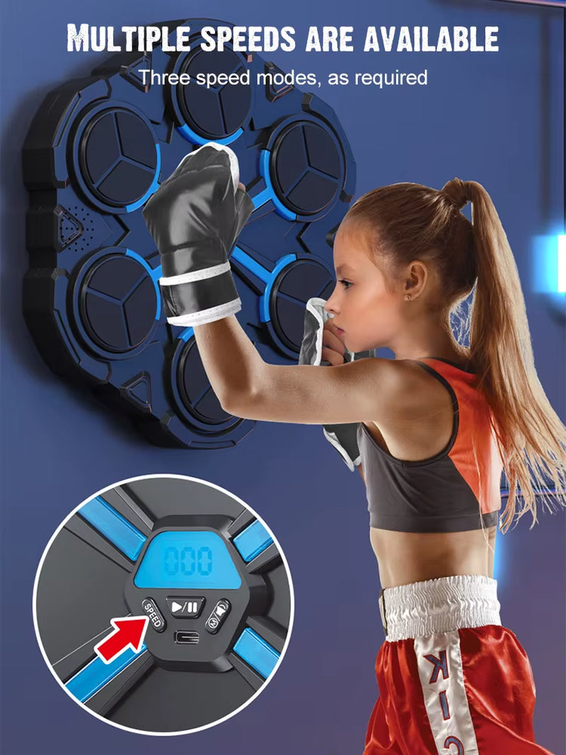 Smart Bluetooth Music Boxing Machine Wall Mounted Music Boxing Trainer Gym Home Electronic Boxing Target Punching Equipment