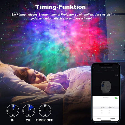Smart WIFI Starry Sky Projector LED Night Light Aurora Star Galaxy Night Lamp for Bedroom Games Room Party