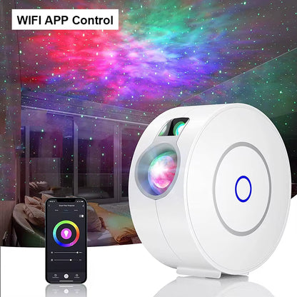 Smart WIFI Starry Sky Projector LED Night Light Aurora Star Galaxy Night Lamp for Bedroom Games Room Party