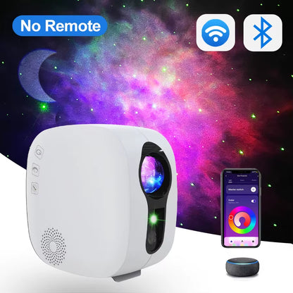 Smart WIFI Starry Sky Projector LED Night Light Aurora Star Galaxy Night Lamp for Bedroom Games Room Party
